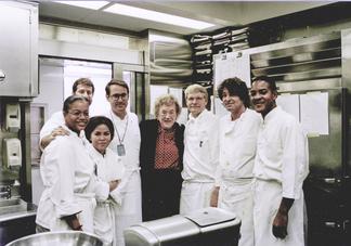Vintage group photo with chef coats